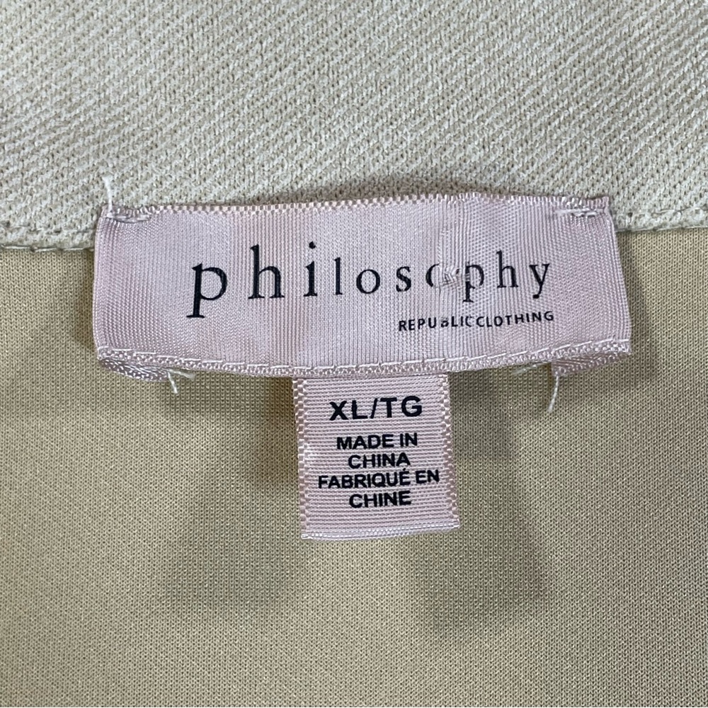 EUC Philosophy Notch Lapel Lightweight Open Front Topper Jacket - Womens XL - Picture 3 of 13